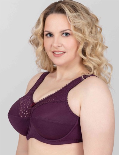 Бюстгальтер мягкий Lauma COTTON CLASSIC L02131 / L02150 красный виноград, Цвет: красный виноград, Размеры: 80F, изображение 7