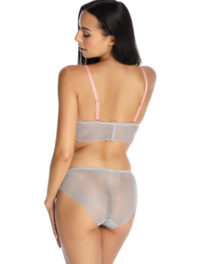 Трусы слипы кружевные MAT PURE SZARY F-3442-5, Цвет: серый, Размеры: M, изображение 4