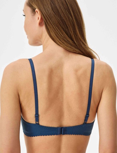 Кружевной мягкий бюстгальтер Misstyle 2543 французский синий, Цвет: французский синий, Размеры: 75B, изображение 2