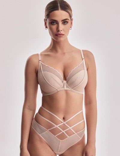 Бюстгальтер балконет пуш-ап Alles CHITA P-UP бежевый, Цвет: бежевый, Размеры: 65F, изображение 4
