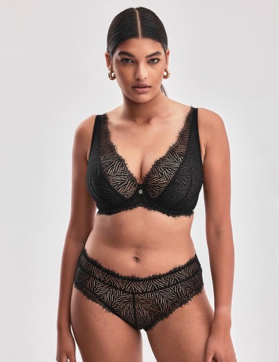 Кружевные трусы слипы Alles ZARINA black, Цвет: черный, Размеры: S, изображение 3