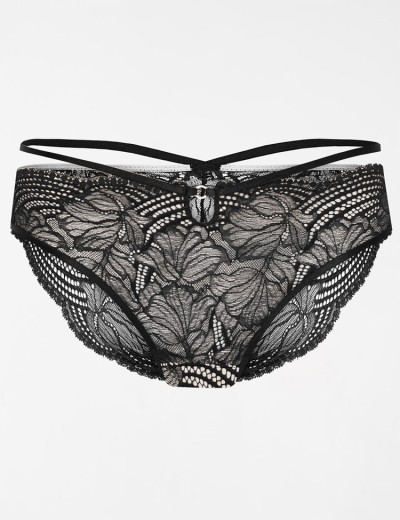 Трусики бразилиана кружевные Esotiq SHIRLEY 39488 черно-бежевый, Цвет: черный с бежевым, Размеры: S, изображение 6