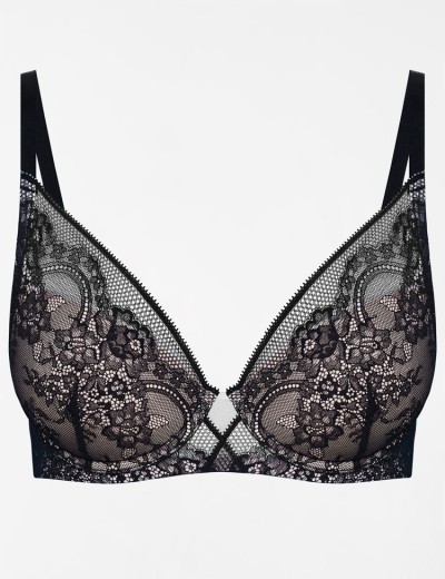 Бюстгальтер балконет пуш-ап Esotiq SENSUAL 39449, Цвет: черный+розовый, Размеры: 80D, изображение 8