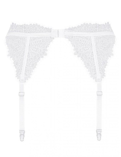 Кружевной пояс для чулок Obsessive BIANELLE GARTER BELT, Цвет: белый, Размеры: S/M, изображение 5