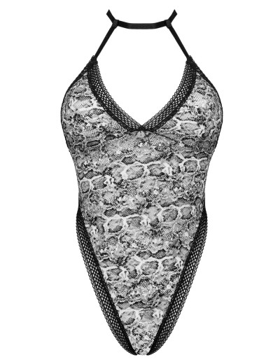 Сексуальное боди Obsessive XENITA TEDDY, Цвет: черно-бежевый, Размеры: S/M, изображение 4