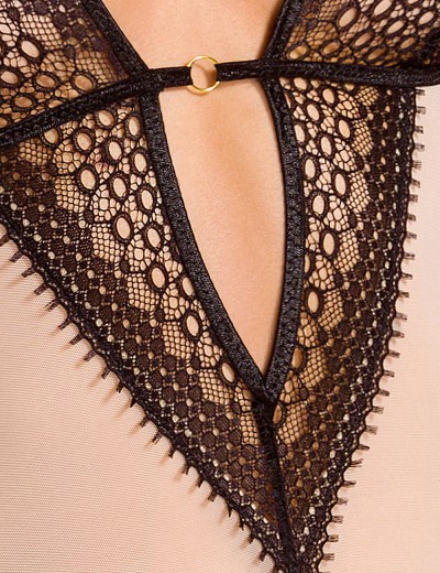 Боди с кружевными вставками CASMIR DENERYS BODY beige, Цвет: бежевый, Размеры: L/XL, изображение 3