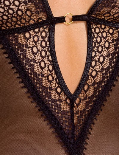 Боди с кружевными вставками CASMIR DENERYS BODY black, Цвет: черный, Размеры: L/XL, изображение 3