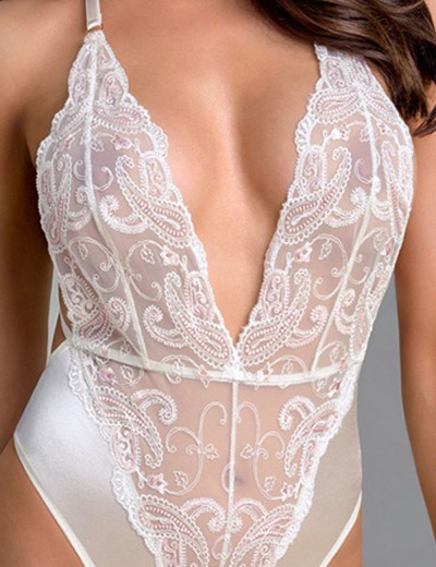 Чувственное боди CASMIR INOE BODY, Цвет: экрю, Размеры: 2XL/3XL, изображение 3