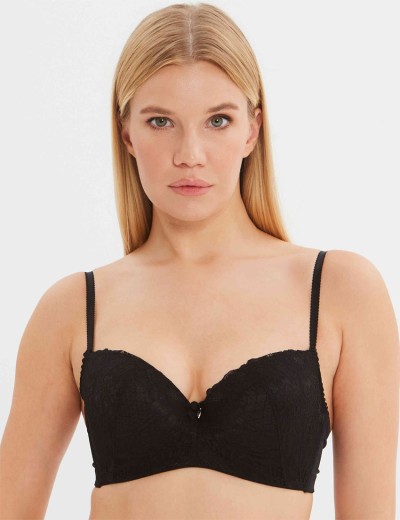 Бюстгальтер балконет Elli 5000 черный, Цвет: черный, Размеры: 75B, изображение 3