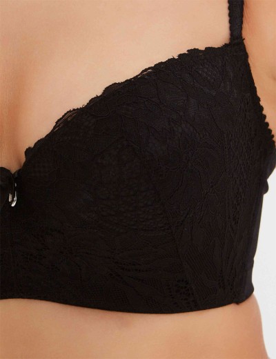 Бюстгальтер балконет Elli 5000 черный, Цвет: черный, Размеры: 75B, изображение 4