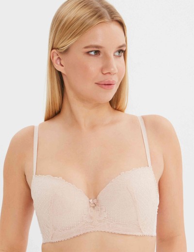 Бюстгальтер балконет Elli 5000 серебристый пион, Цвет: серебристый пион, Размеры: 75C, изображение 3