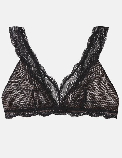 Мягкий треугольный бюстгальтер без косточек Esotiq BLESSY 40577, Цвет: черный+беж, Размеры: S, изображение 9