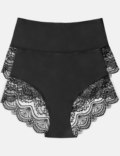 Набор высоких трусов Esotiq PANSY 40282 (2 шт) черный, Цвет: черный, Размеры: S, изображение 2