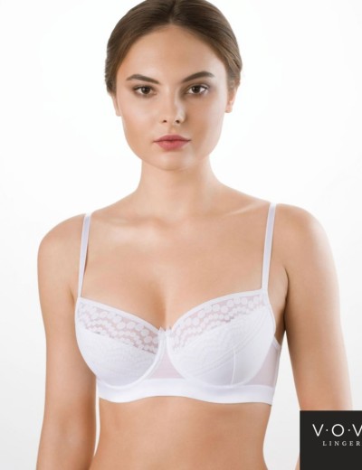 Бюстгальтер полумягкий VOVA PERLIN V48320 белый, Цвет: белый, Размеры: 75B, изображение 3