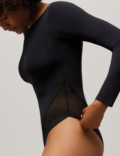 Корректирующее боди с длинным рукавом Ysabel Mora 10055 INVISIBLES черный, Цвет: черный, Размеры: S, изображение 3