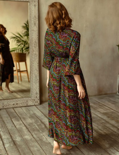 Длинное домашнее платье Mia-Mia REINA 16473, Цвет: коричневый, Размеры: M, изображение 2