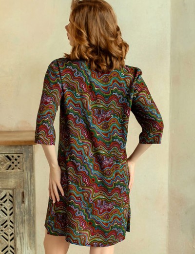 Домашняя туника из вискозы Mia-Mia REINA 16474, Цвет: коричневый, Размеры: S, изображение 2