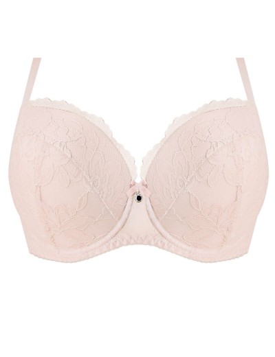 Кружевной бюстгальтер тонкий поролон Nipplex CARLA U, Цвет: пудра, Размеры: 85D, изображение 4