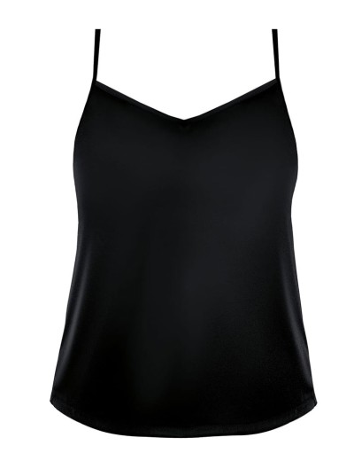 Шорты и топ из атласа Nipplex CLARISA PAJAMAS, Цвет: черный, Размеры: M, изображение 3