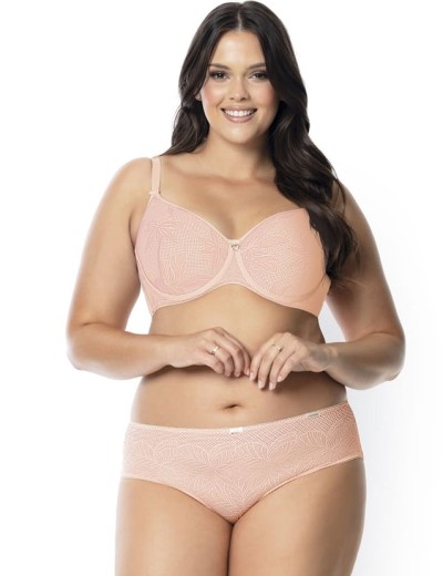 Бюстгальтер минимайзер с кружевом Nipplex COCO U minimizer, Цвет: пудра, Размеры: 90E, изображение 4