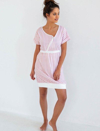 Хлопковая сорочка с коротким рукавом Sensis ANNIKA KOSZULA, Цвет: розовый, Размеры: S, изображение 4