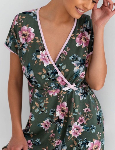Ночная сорочка из вискозы Sensis ROSE PINK KOSZULA, Цвет: зеленый, Размеры: S, изображение 4