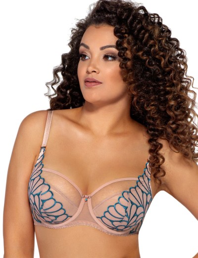 Бюстгальтер полумягкий Ava ANGEL WINGS 1927 PU туркус, Цвет: телесный+туркус, Размеры: 70E, изображение 3