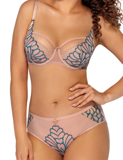 Бюстгальтер полумягкий Ava ANGEL WINGS 1927 PU туркус, Цвет: телесный+туркус, Размеры: 70E, изображение 2