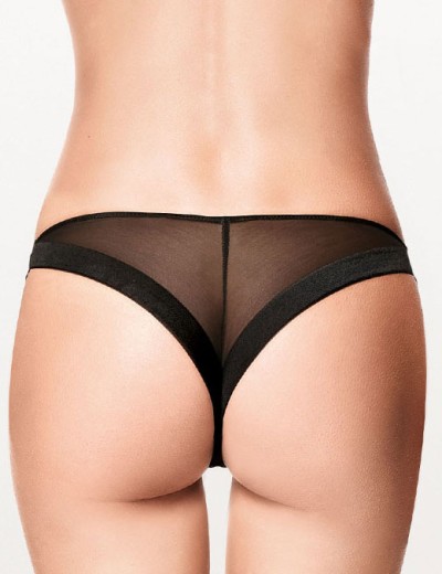 Трусы бразилиана Lormar Brasiliana EXTRA nero, Цвет: nero (черный), Размеры: L, изображение 2