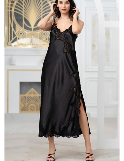 Длинная сорочка из натурального шелка Mia-Amore AURELIA 3898 черный, Цвет: черный, Размеры: 2XL, изображение 5 Длинная сорочка из натурального шелка Mia-Amore AURELIA 3898 черный, Цвет: черный, Размеры: 2XL, изображение 5