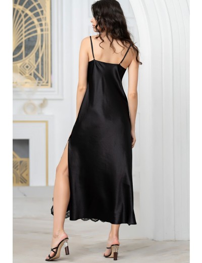 Длинная сорочка из натурального шелка Mia-Amore AURELIA 3898 черный, Цвет: черный, Размеры: 2XL, изображение 3 Длинная сорочка из натурального шелка Mia-Amore AURELIA 3898 черный, Цвет: черный, Размеры: 2XL, изображение 3