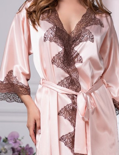 Халат-кимоно шелковый Mia-Amore MARILIN 3103 пудра, Цвет: пудра, Размеры: XS, изображение 3 Халат-кимоно шелковый Mia-Amore MARILIN 3103 пудра, Цвет: пудра, Размеры: XS, изображение 3