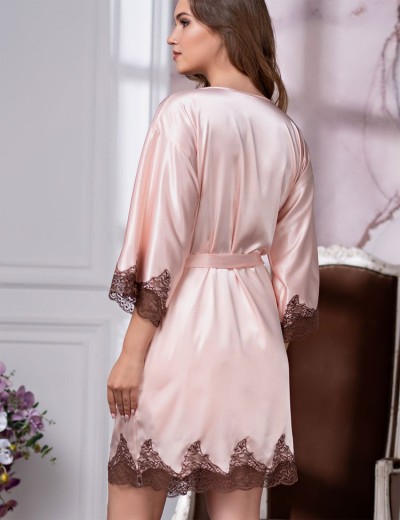 Халат-кимоно шелковый Mia-Amore MARILIN 3103 пудра, Цвет: пудра, Размеры: XS, изображение 2 Халат-кимоно шелковый Mia-Amore MARILIN 3103 пудра, Цвет: пудра, Размеры: XS, изображение 2