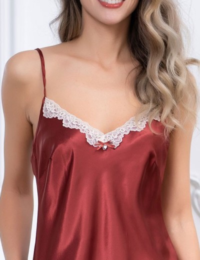 Атласный комплект с шортами Mia-Mella JULIA 8732 паприка, Цвет: паприка, Размеры: XS, изображение 4