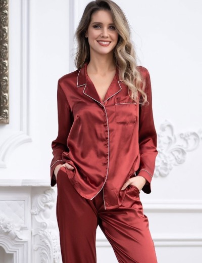 Пижама атласная Mia-Mella JULIA 8736 паприка, Цвет: паприка, Размеры: XS, изображение 3