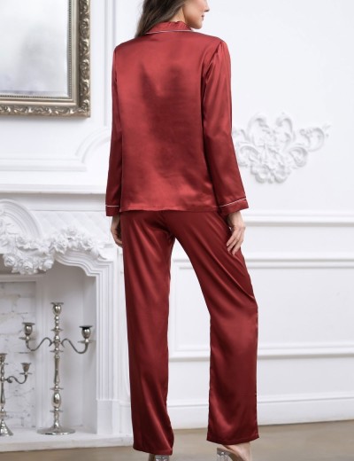 Пижама атласная Mia-Mella JULIA 8736 паприка, Цвет: паприка, Размеры: XS, изображение 2