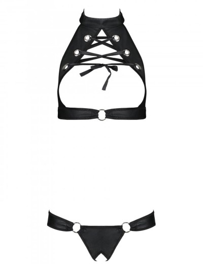 Откровенный комплект Passion MALWIA SET WITH OPEN BRA black, Цвет: черный, Размеры: 4XL/5XL, изображение 3 Откровенный комплект Passion MALWIA SET WITH OPEN BRA black, Цвет: черный, Размеры: 4XL/5XL, изображение 3