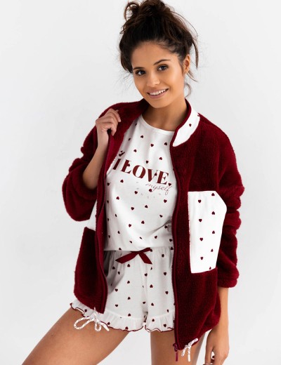 Теплая толстовка Sensis SIMONETTE BLEZER, Цвет: бордовый, Размеры: L/XL, изображение 2