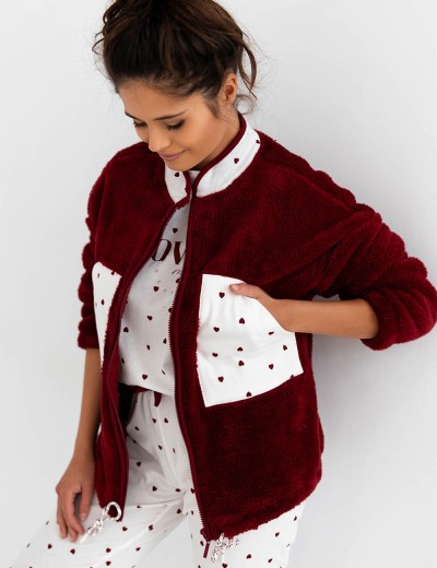 Теплая толстовка Sensis SIMONETTE BLEZER, Цвет: бордовый, Размеры: L/XL, изображение 4