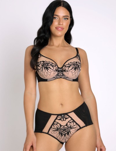 Высокие трусики Subtille ASTRA BLACK high-waist, Цвет: черный+телесный, Размеры: S, изображение 3