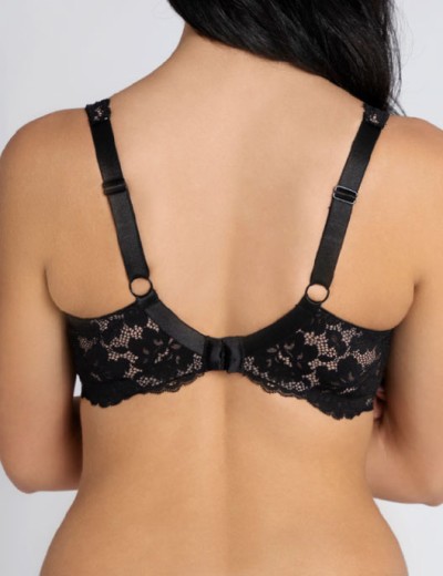 Бюстгальтер балконет тюльпан Subtille BELLA full cup черно-бежевый, Цвет: черный+беж, Размеры: 70H, изображение 4