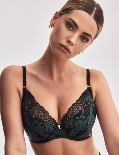 Бюстгальтер балконет пуш-ап Alles MOON P-UP, Цвет: черный, Размеры: 75F, изображение 3