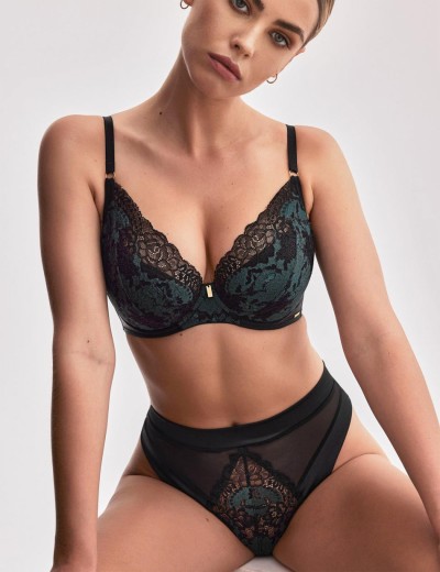 Бюстгальтер балконет пуш-ап Alles MOON P-UP, Цвет: черный, Размеры: 75F, изображение 6