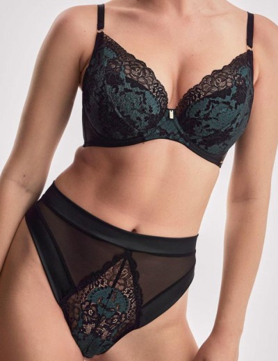 Бюстгальтер балконет пуш-ап Alles MOON P-UP, Цвет: черный, Размеры: 75F, изображение 2