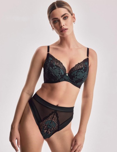 Бюстгальтер балконет пуш-ап Alles MOON P-UP, Цвет: черный, Размеры: 75F, изображение 8