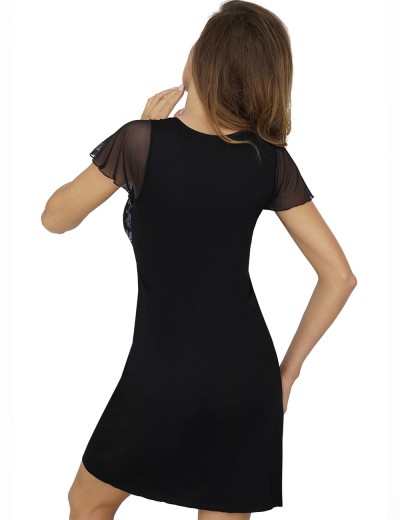 Ночная сорочка с коротким рукавом Donna LUNA nightdress black, Цвет: черный, Размеры: M, изображение 2