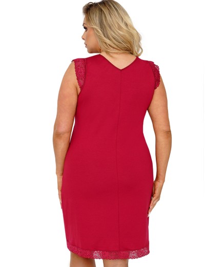Сорочка из вискозы Donna VERA PLUS nightdress burgundy, Цвет: бордо, Размеры: 5XL, изображение 2