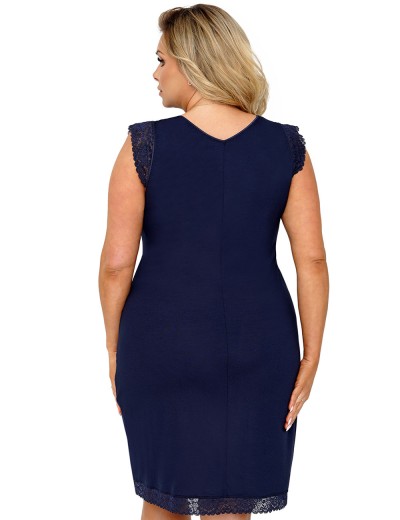 Сорочка из вискозы Donna VERA PLUS nightdress dark blue, Цвет: темно-синий, Размеры: 5XL, изображение 2