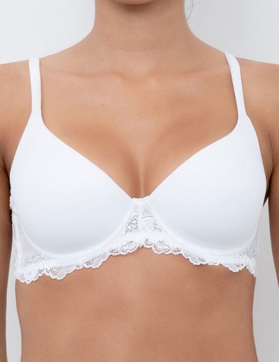 Бюстгальтер балконет Lormar MOUSSE PIZZO bianco, Цвет: bianco (белый), Размеры: 85D, изображение 5