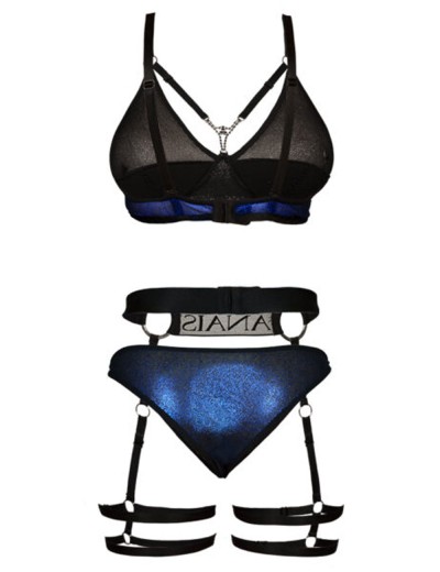 Сексуальный комплект с поясом Anais HARLO SET PRIME, Цвет: синий, Размеры: L/XL, изображение 6